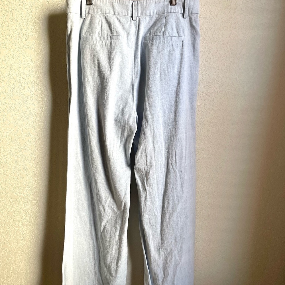 PAIGE Light Blue Wide-Leg Trousers - Picture 3 of 3